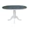 International Concepts 36 in. Round Extension Dining Table with 4 Madrid LadderBack Chairs - 5 Piece Dining Set K05-36RXT-C2-4 - alternate 4